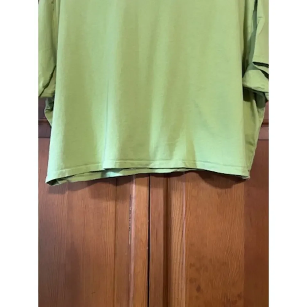 Abercrombie & Fitch Women's Oversized Crop T Shirt Lime Green Boxy Tee SZ XL